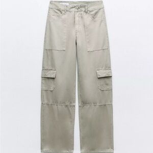 Zara Khaki Cargo Pants Sz 27